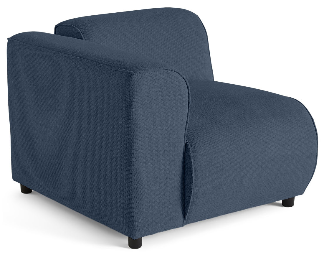 Module d'assise d'angle gauche en tissu texturé Suaro