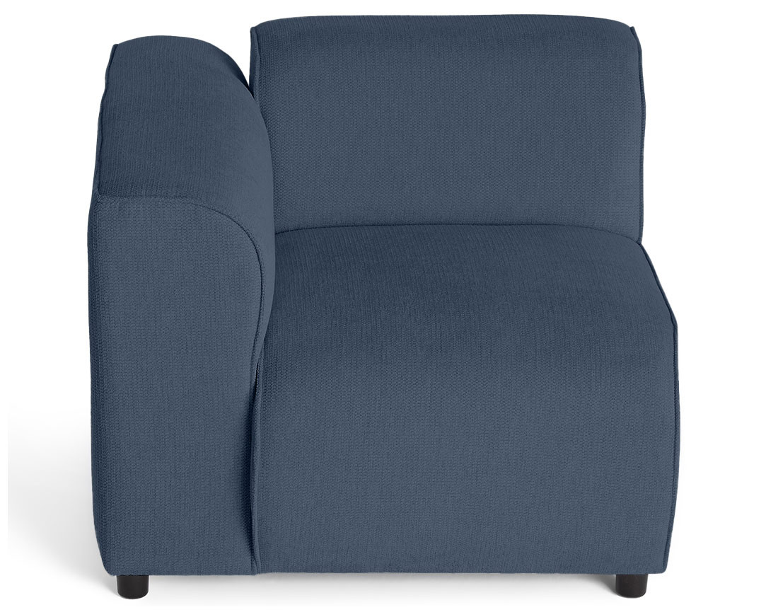 Module d'assise d'angle gauche en tissu texturé Suaro