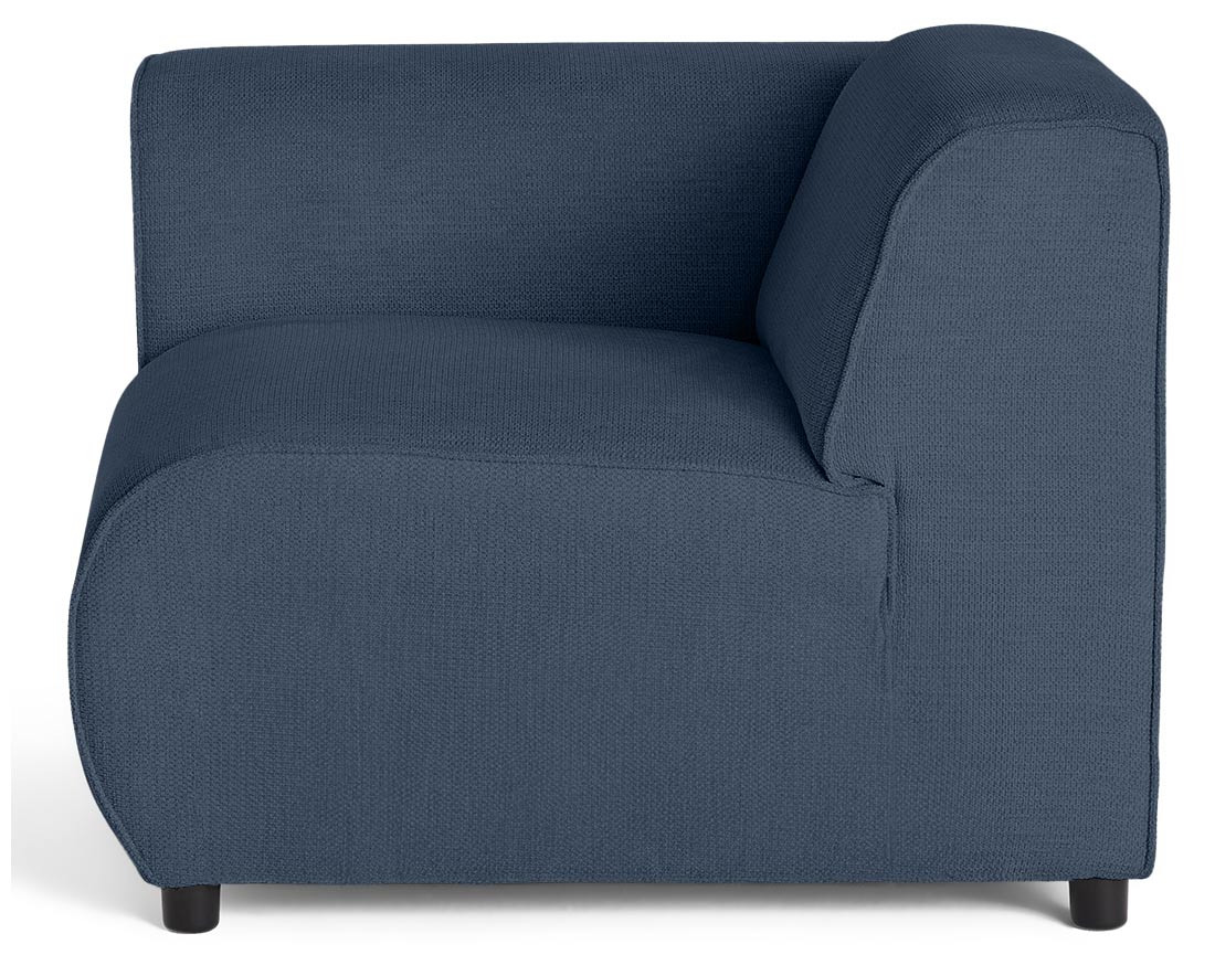 Module d'assise d'angle gauche en tissu texturé Suaro