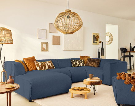 Module d'angle réversible en tissu texturé Suaro