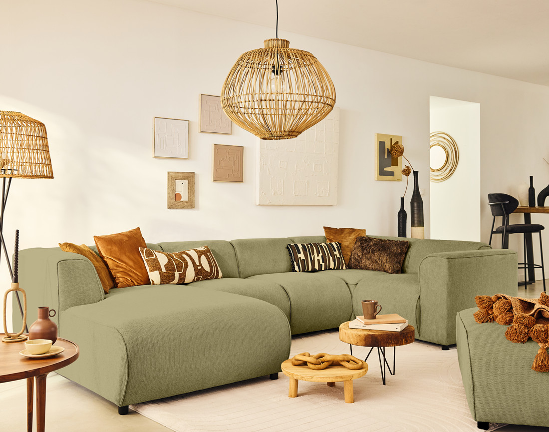 Module d'angle réversible en tissu texturé Suaro