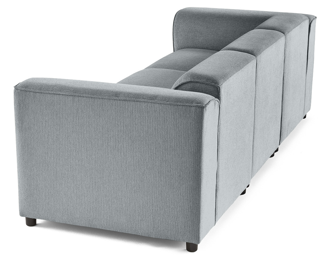Canapé modulable 3 places en tissu texturé Suaro Canapé modulable 3 places en tissu texturé Suaro
