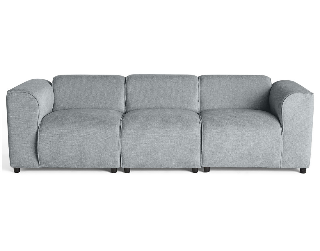 Canapé modulable 3 places en tissu texturé Suaro Canapé modulable 3 places en tissu texturé Suaro