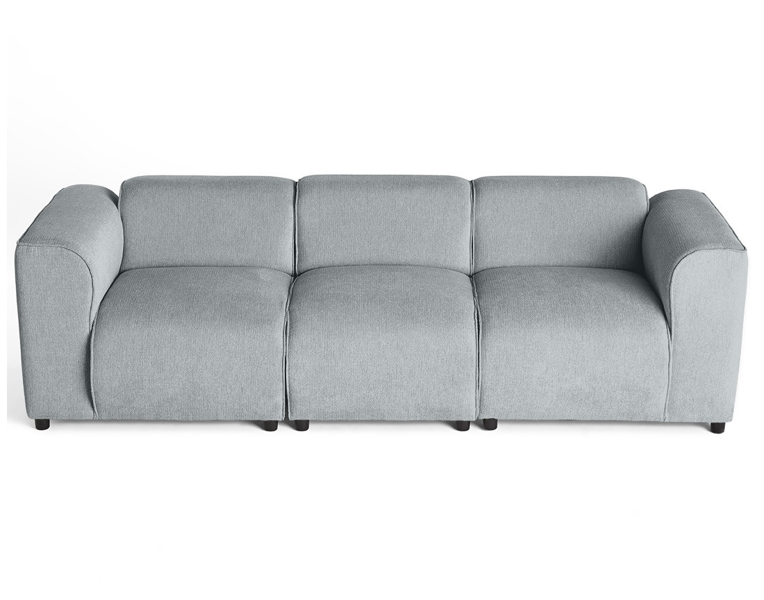 Canapé modulable 3 places en tissu texturé Suaro Canapé modulable 3 places en tissu texturé Suaro