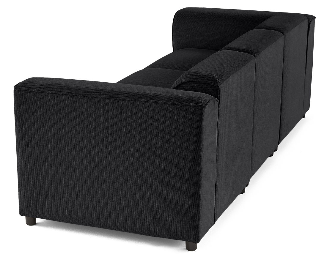 Canapé modulable 3 places en tissu texturé Suaro Canapé modulable 3 places en tissu texturé Suaro