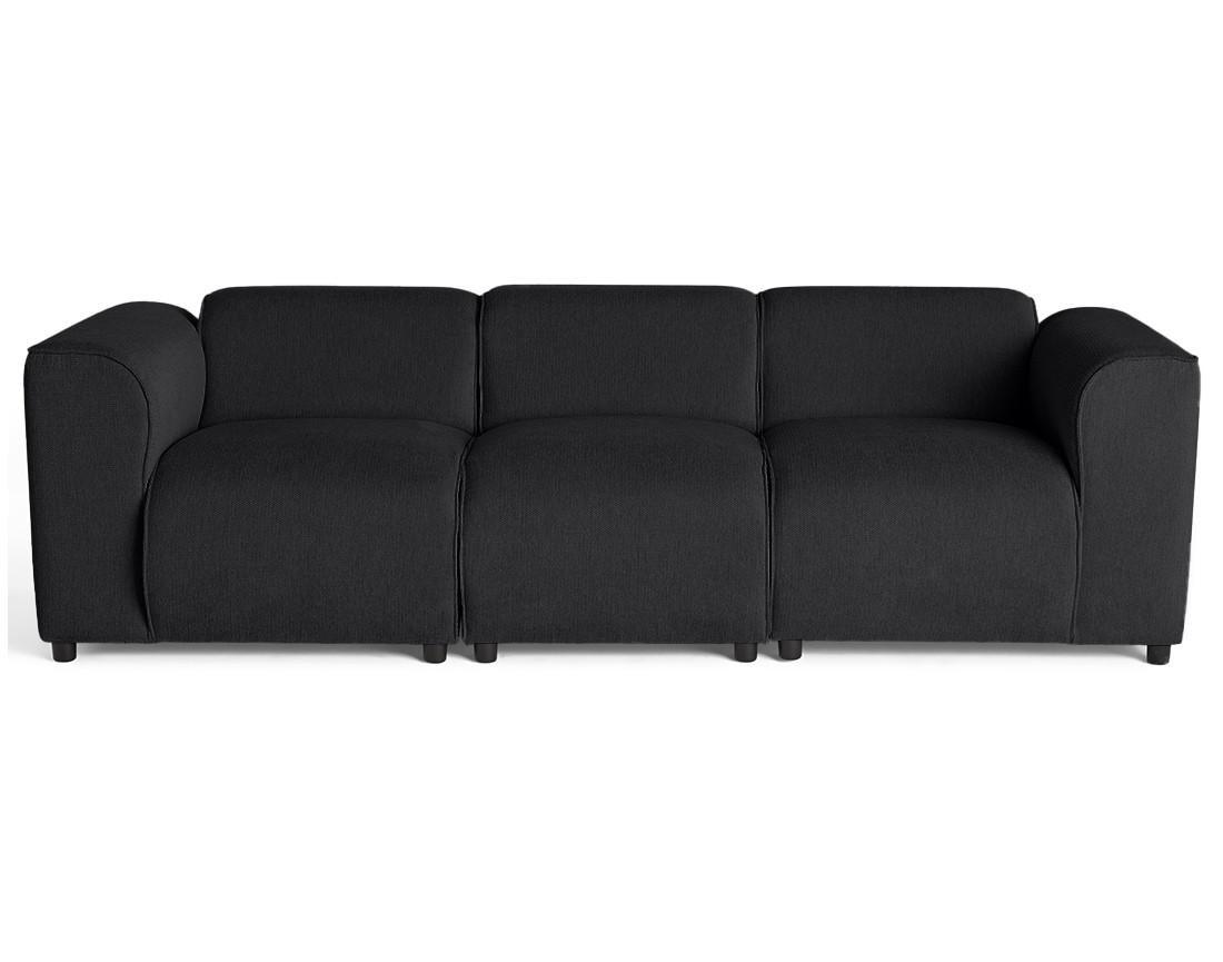 Canapé modulable 3 places en tissu texturé Suaro Canapé modulable 3 places en tissu texturé Suaro