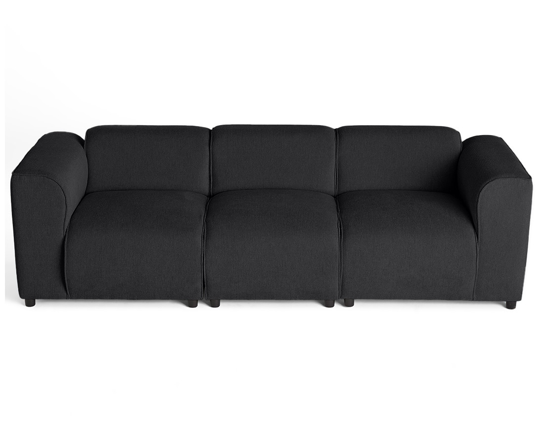 Canapé modulable 3 places en tissu texturé Suaro Canapé modulable 3 places en tissu texturé Suaro