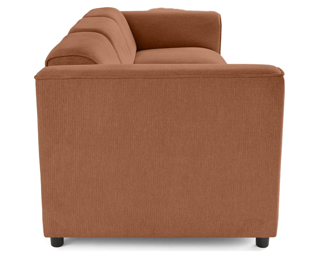 Canapé modulable 3 places en tissu texturé Suaro