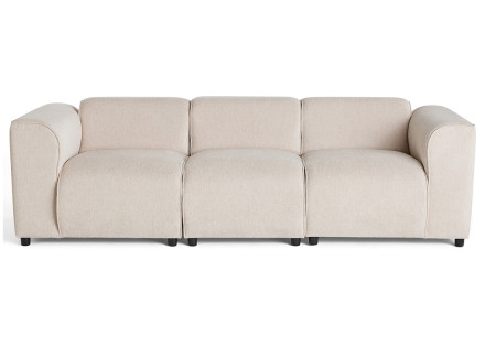 Canapé modulable 3 places en tissu texturé Suaro