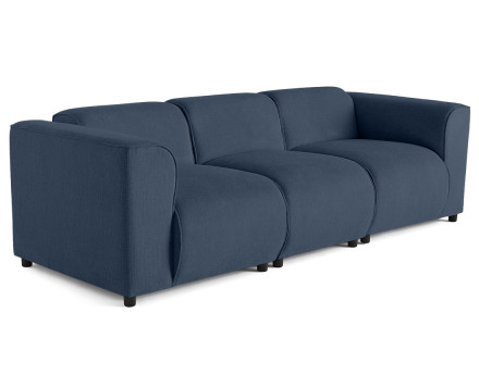 Canapé modulable 3 places en tissu texturé Suaro