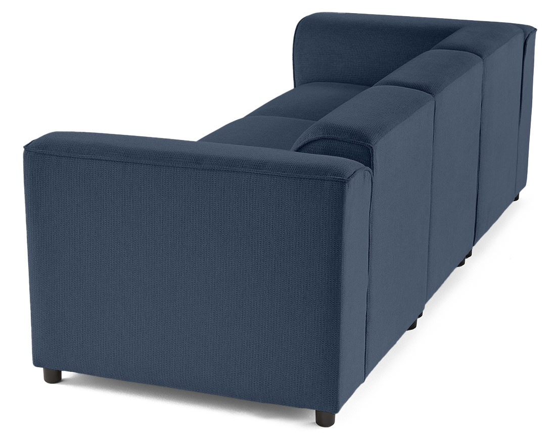 Canapé modulable 3 places en tissu texturé Suaro