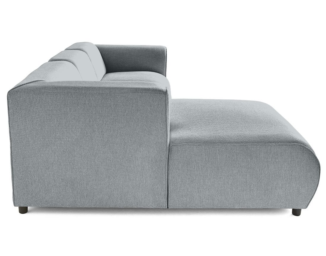 Canapé modulable d'angle gauche 4 places en tissu texturé Suaro Canapé modulable d'angle gauche 4 places en tissu texturé Suaro