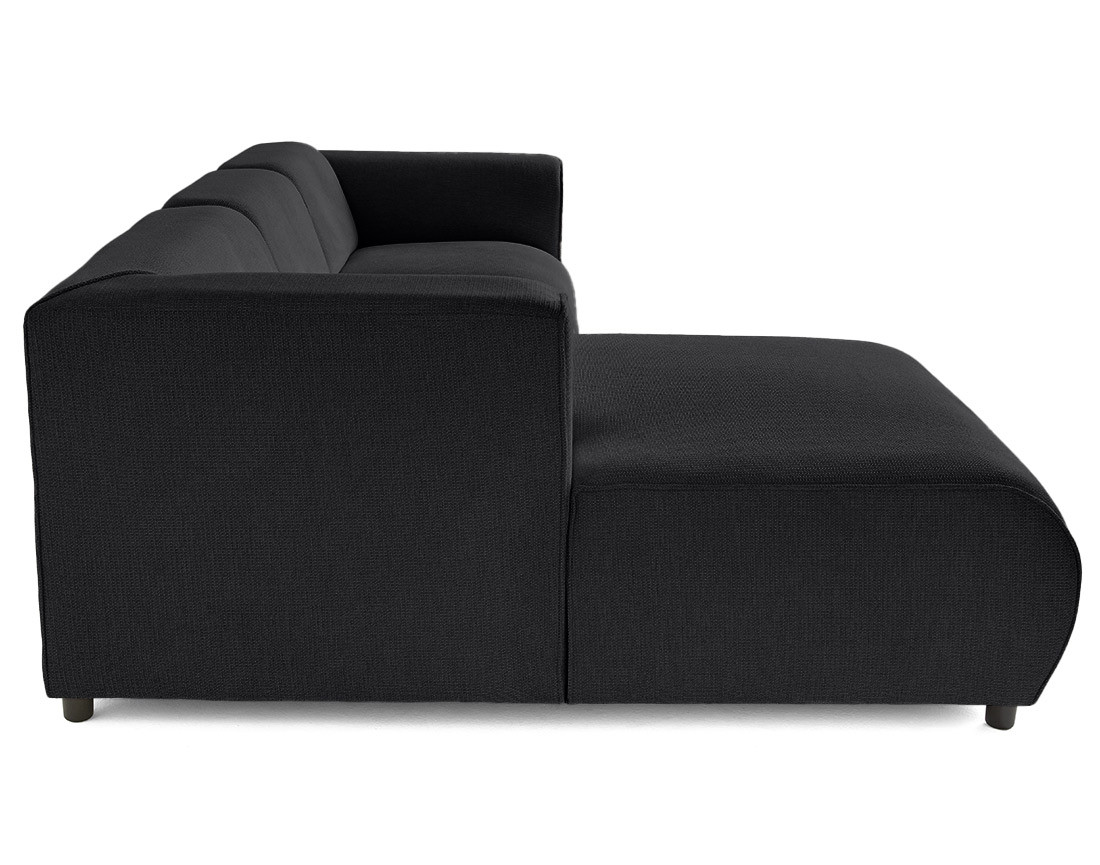 Canapé modulable d'angle gauche 4 places en tissu texturé Suaro Canapé modulable d'angle gauche 4 places en tissu texturé Suaro