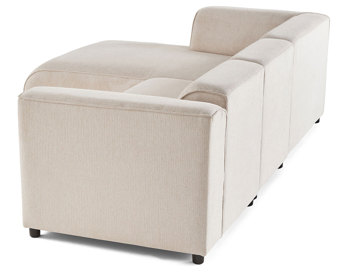 Canapé modulable d'angle gauche 4 places en tissu texturé Suaro Canapé modulable d'angle gauche 4 places en tissu texturé Suaro