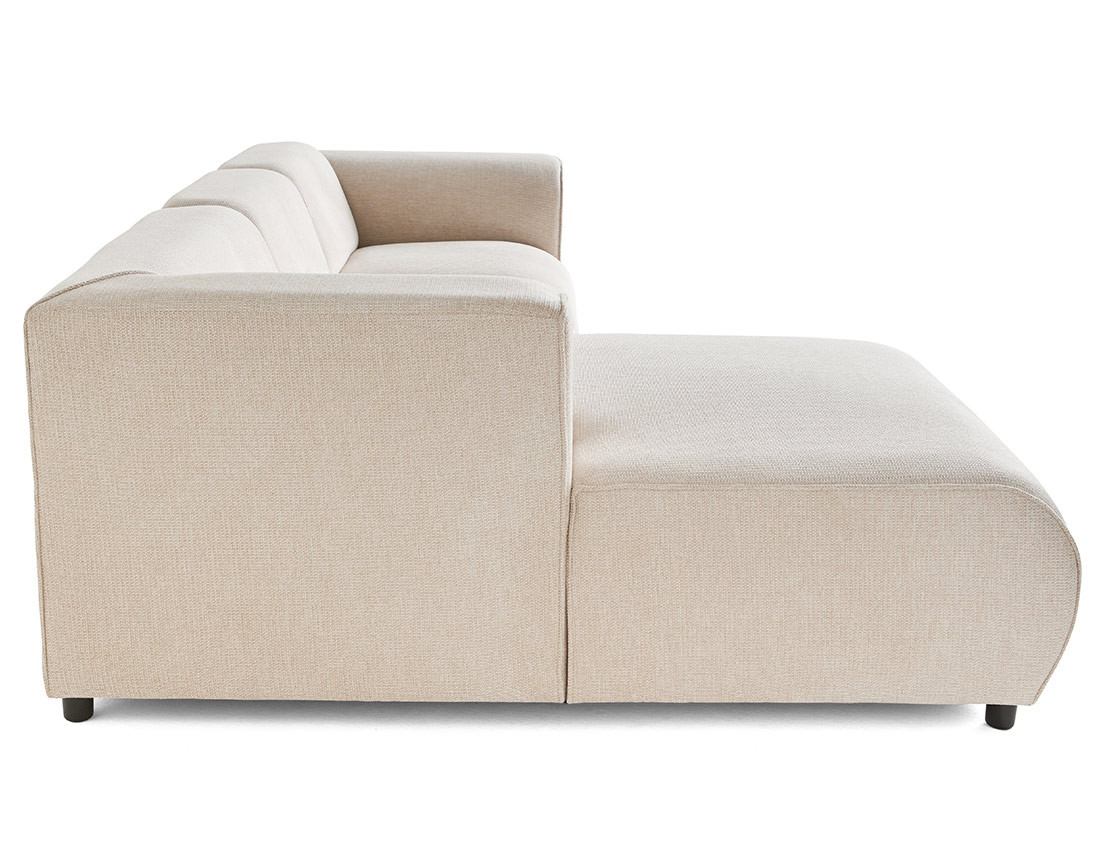 Canapé modulable d'angle gauche 4 places en tissu texturé Suaro Canapé modulable d'angle gauche 4 places en tissu texturé Suaro