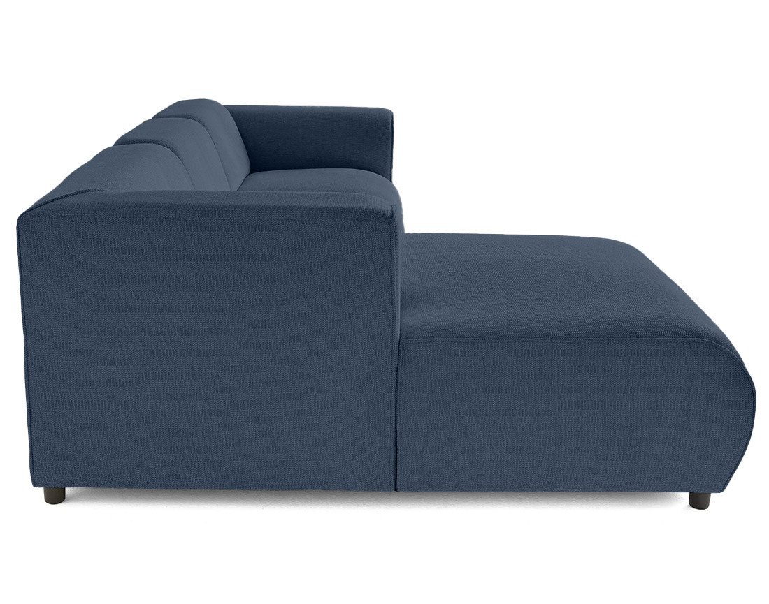 Canapé modulable d'angle gauche 4 places en tissu texturé Suaro