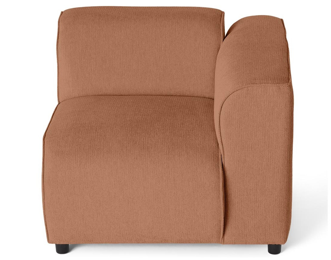 Module d'assise d'angle droit en tissu texturé Suaro