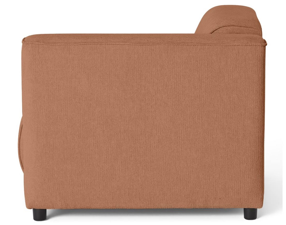 Module d'assise d'angle droit en tissu texturé Suaro