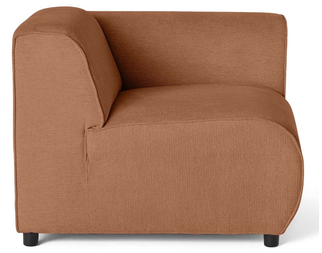 Module d'assise d'angle droit en tissu texturé Suaro