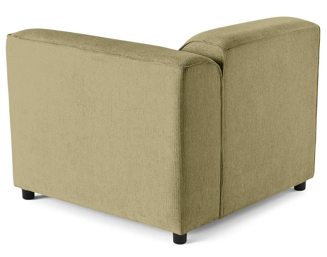 Module d'assise d'angle droit en tissu texturé Suaro