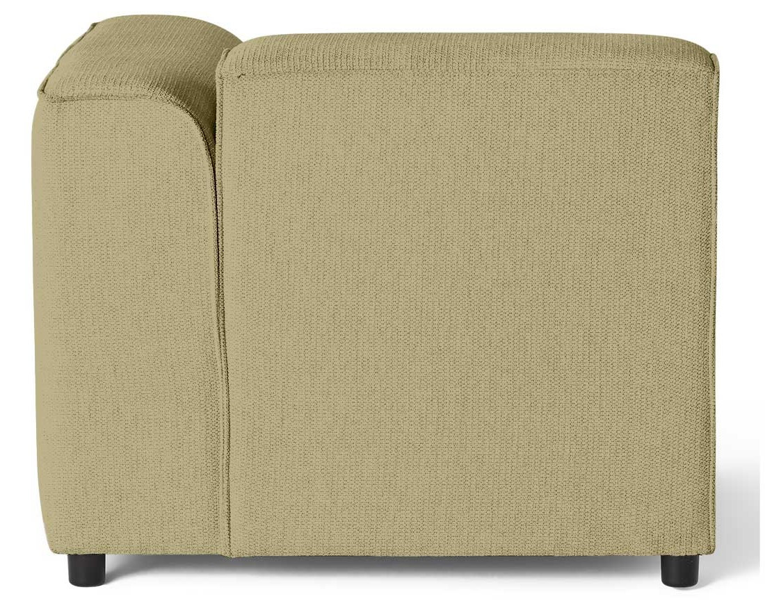 Module d'assise d'angle droit en tissu texturé Suaro