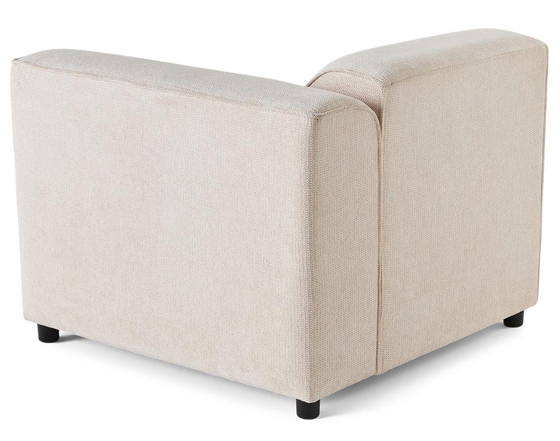 Module d'assise d'angle droit en tissu texturé Suaro Module d'assise d'angle droit en tissu texturé Suaro