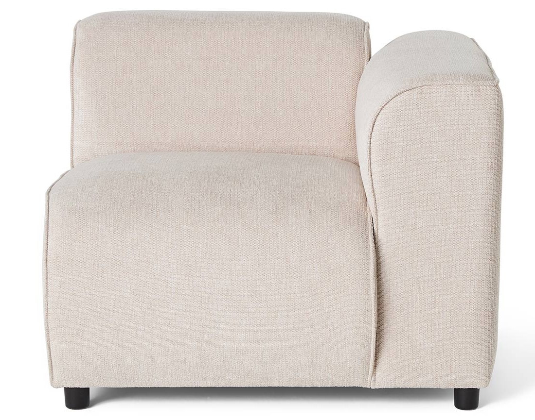 Module d'assise d'angle droit en tissu texturé Suaro Module d'assise d'angle droit en tissu texturé Suaro