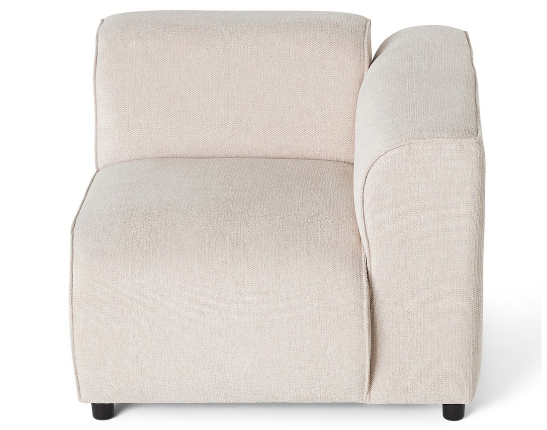 Module d'assise d'angle droit en tissu texturé Suaro Module d'assise d'angle droit en tissu texturé Suaro