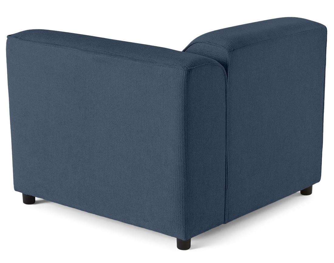 Module d'assise d'angle droit en tissu texturé Suaro