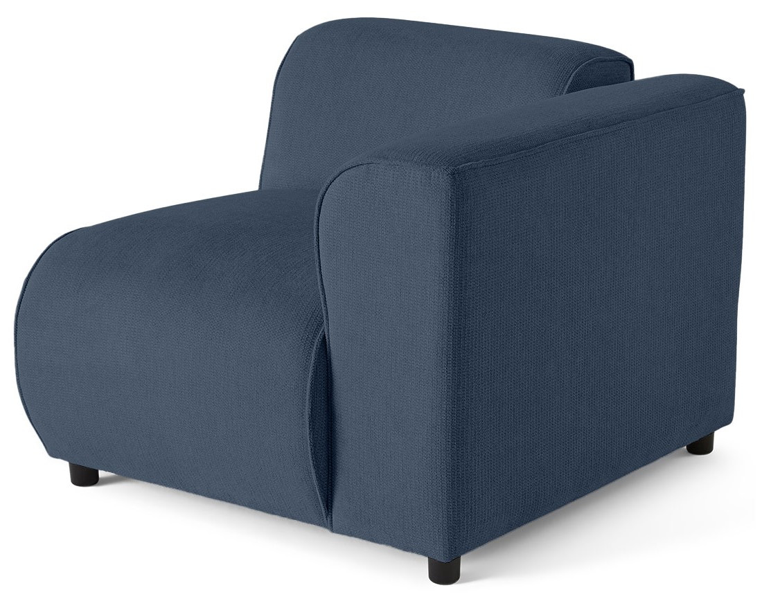 Module d'assise d'angle droit en tissu texturé Suaro