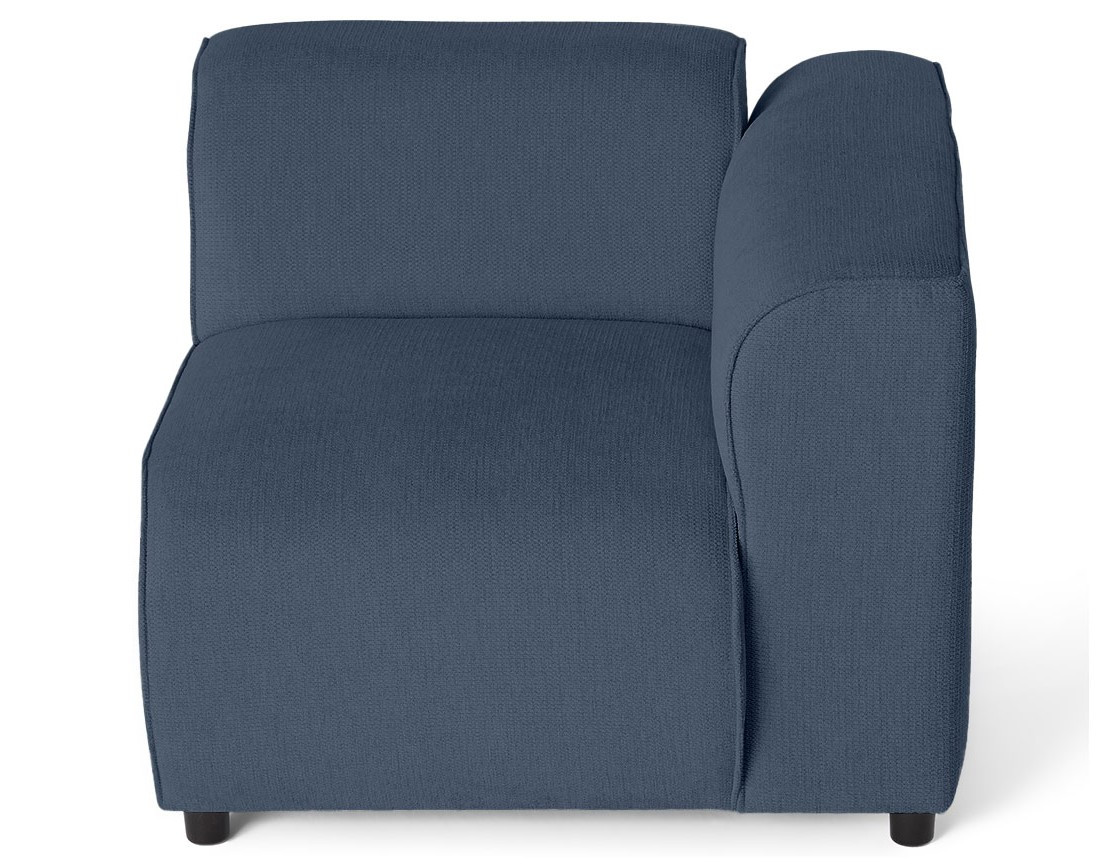 Module d'assise d'angle droit en tissu texturé Suaro