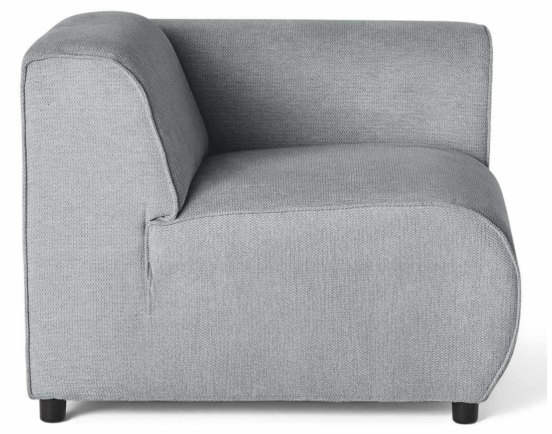 Module d'assise d'angle droit en tissu texturé Suaro