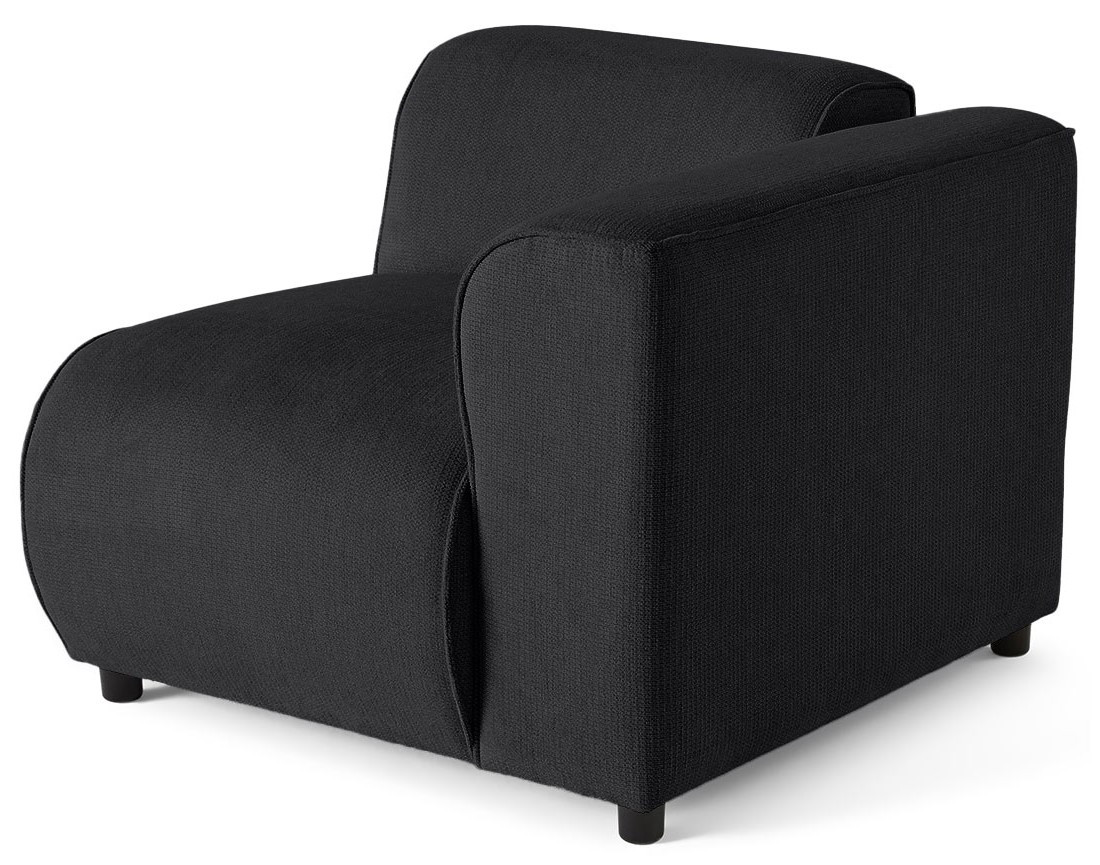 Module d'assise d'angle droit en tissu texturé Suaro Module d'assise d'angle droit en tissu texturé Suaro