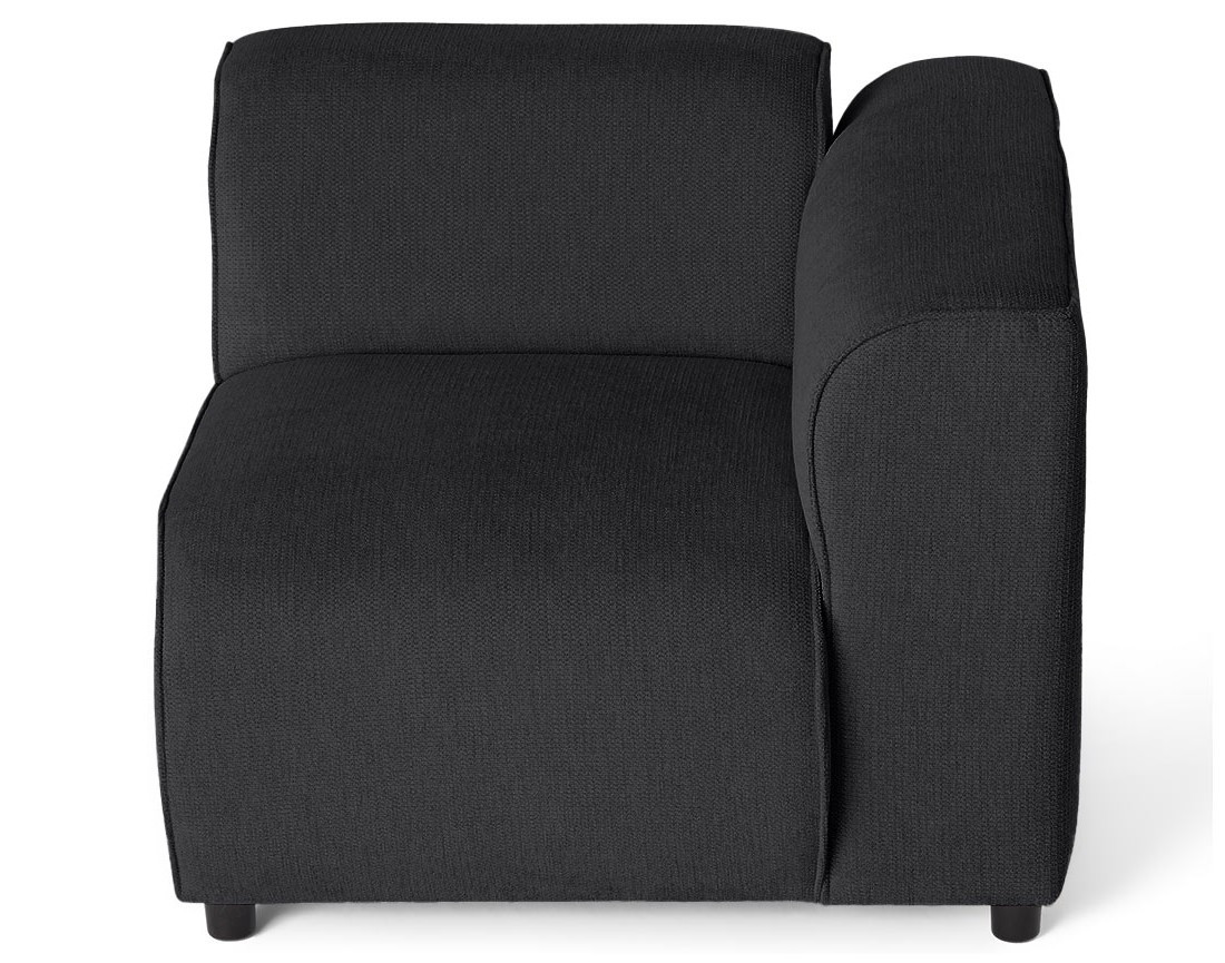 Module d'assise d'angle droit en tissu texturé Suaro Module d'assise d'angle droit en tissu texturé Suaro