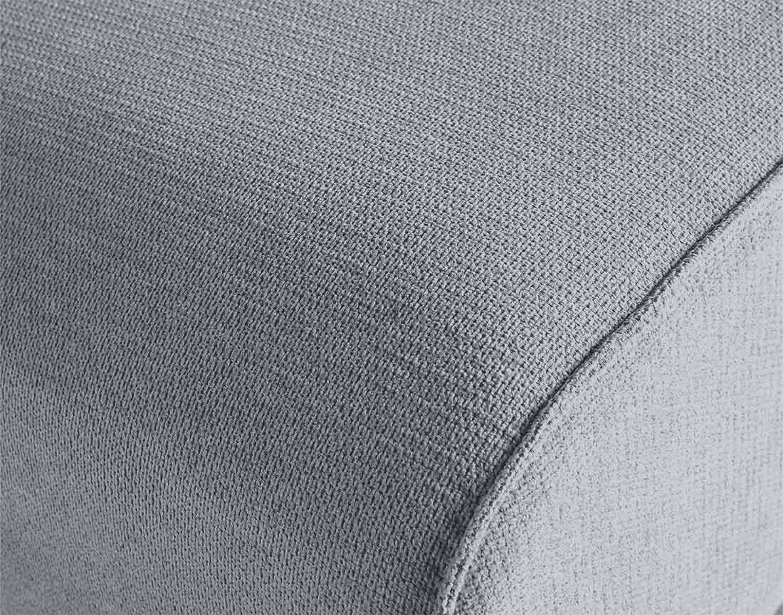 Module d'assise d'angle droit en tissu texturé Suaro