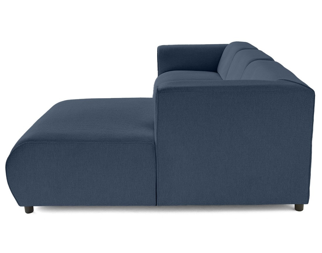 Canapé modulable d'angle droit 4 places en tissu texturé Suaro