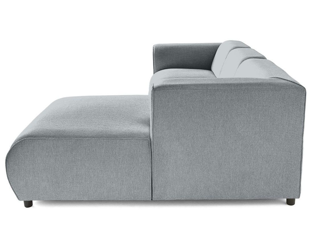 Canapé modulable d'angle droit 4 places en tissu texturé Suaro Canapé modulable d'angle droit 4 places en tissu texturé Suaro
