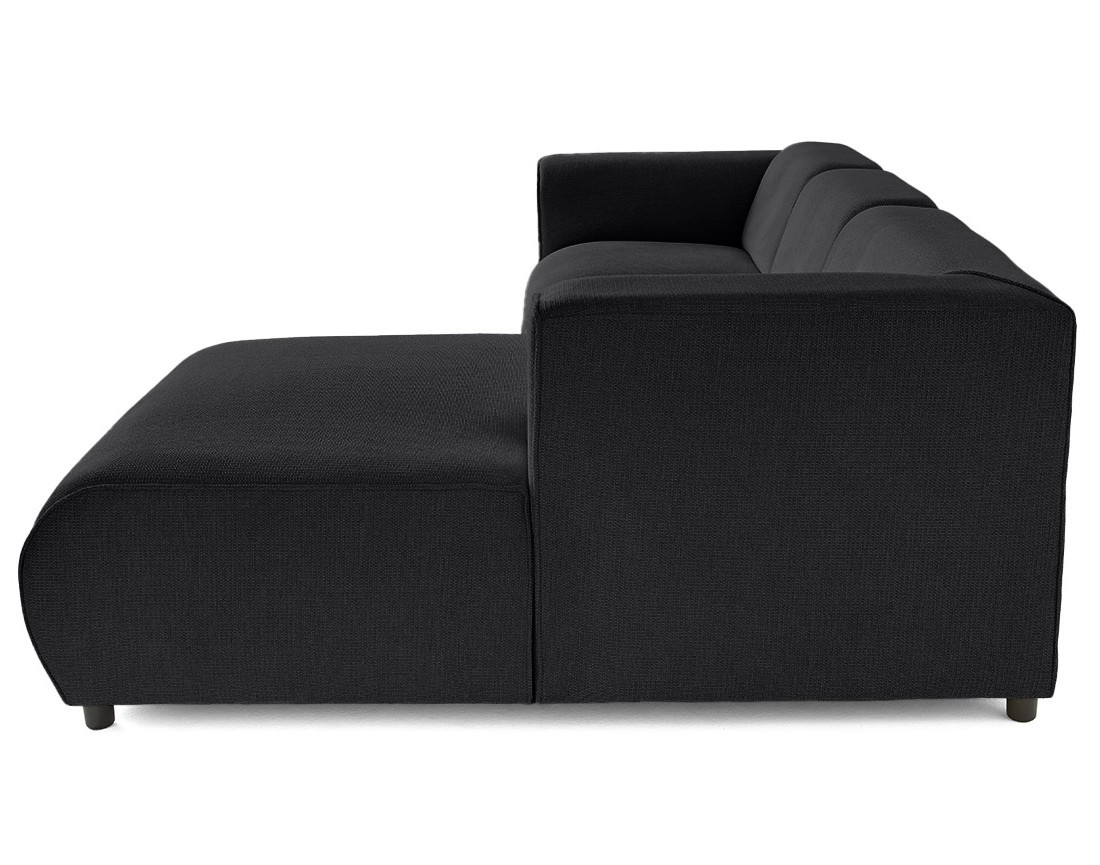 Canapé modulable d'angle droit 4 places en tissu texturé Suaro Canapé modulable d'angle droit 4 places en tissu texturé Suaro