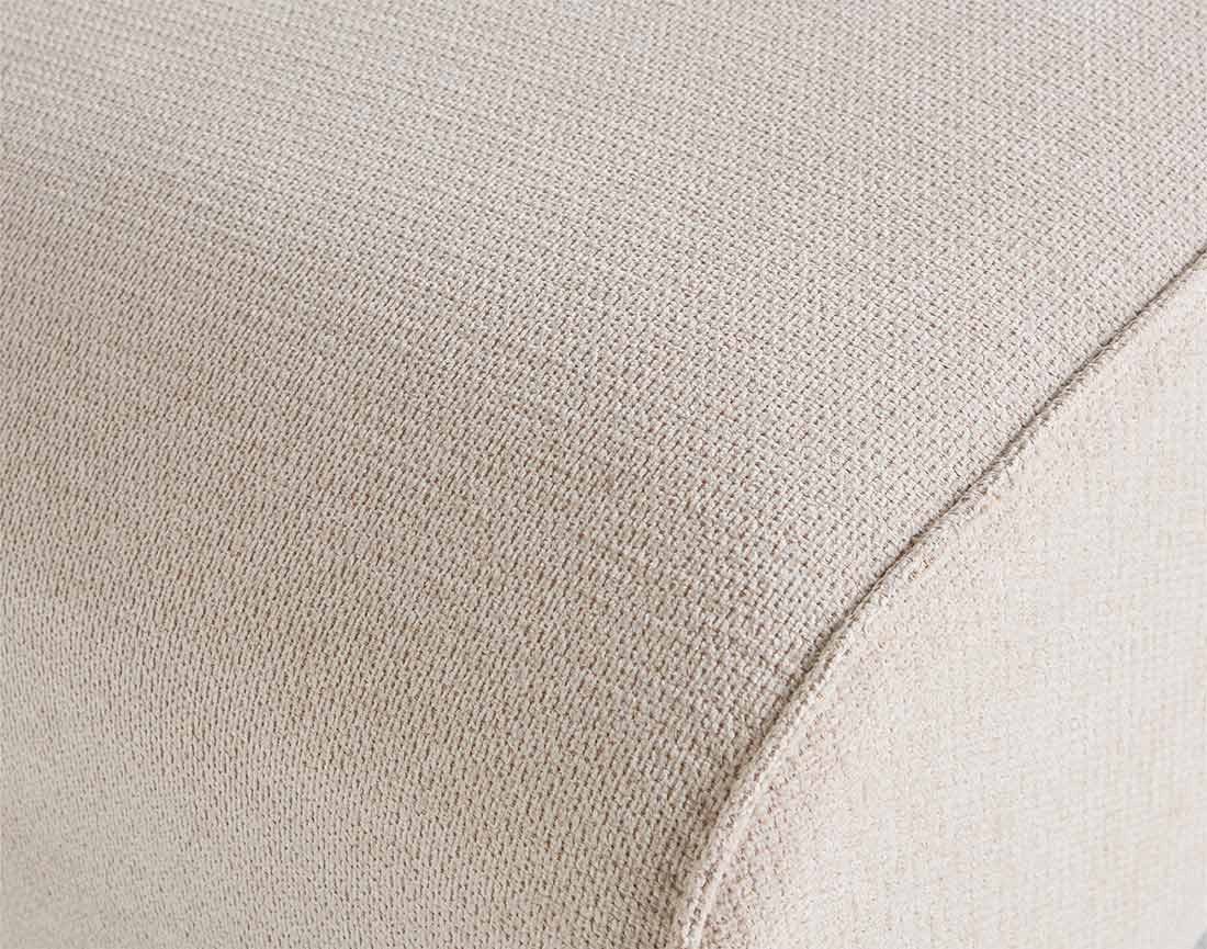 Canapé modulable d'angle droit 5 places en tissu texturé Suaro