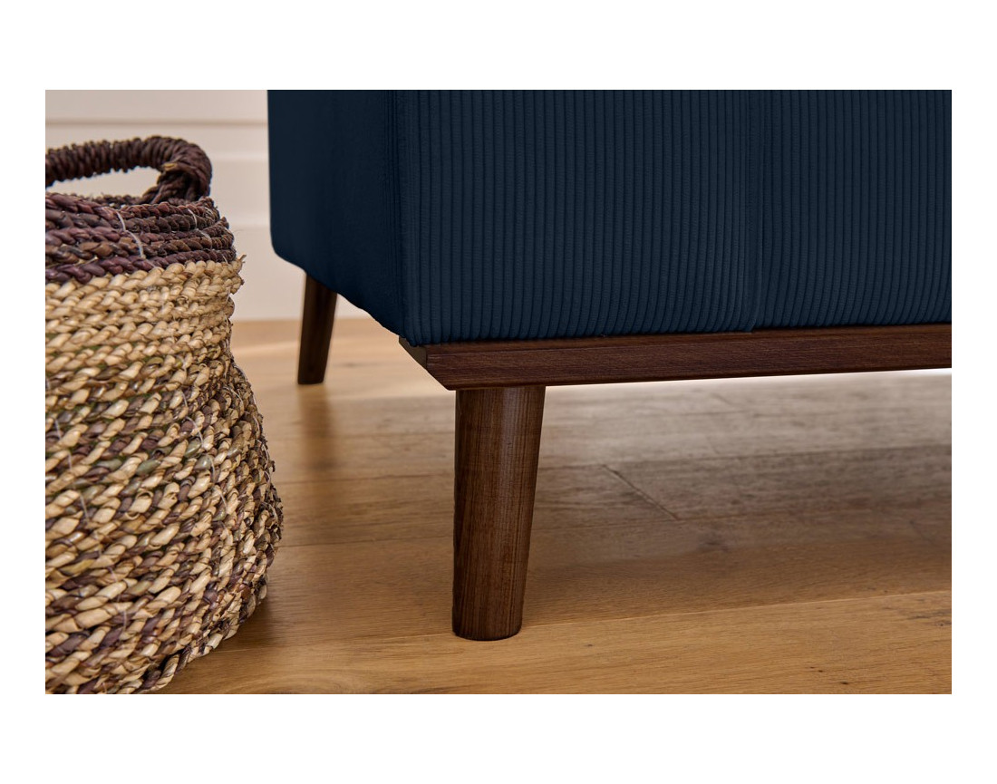 Canapé d'angle droit 4 places en velours côtelé Albane