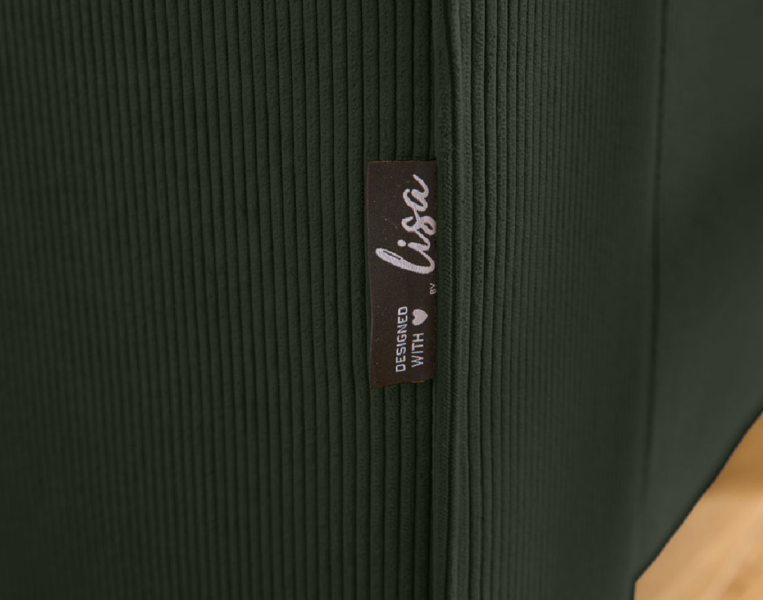 Canapé d'angle droit 4 places en velours côtelé Albane