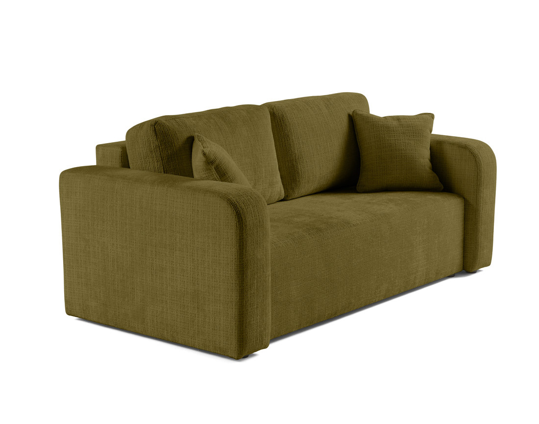 Canapé droit 2 places en velours texturé Miro