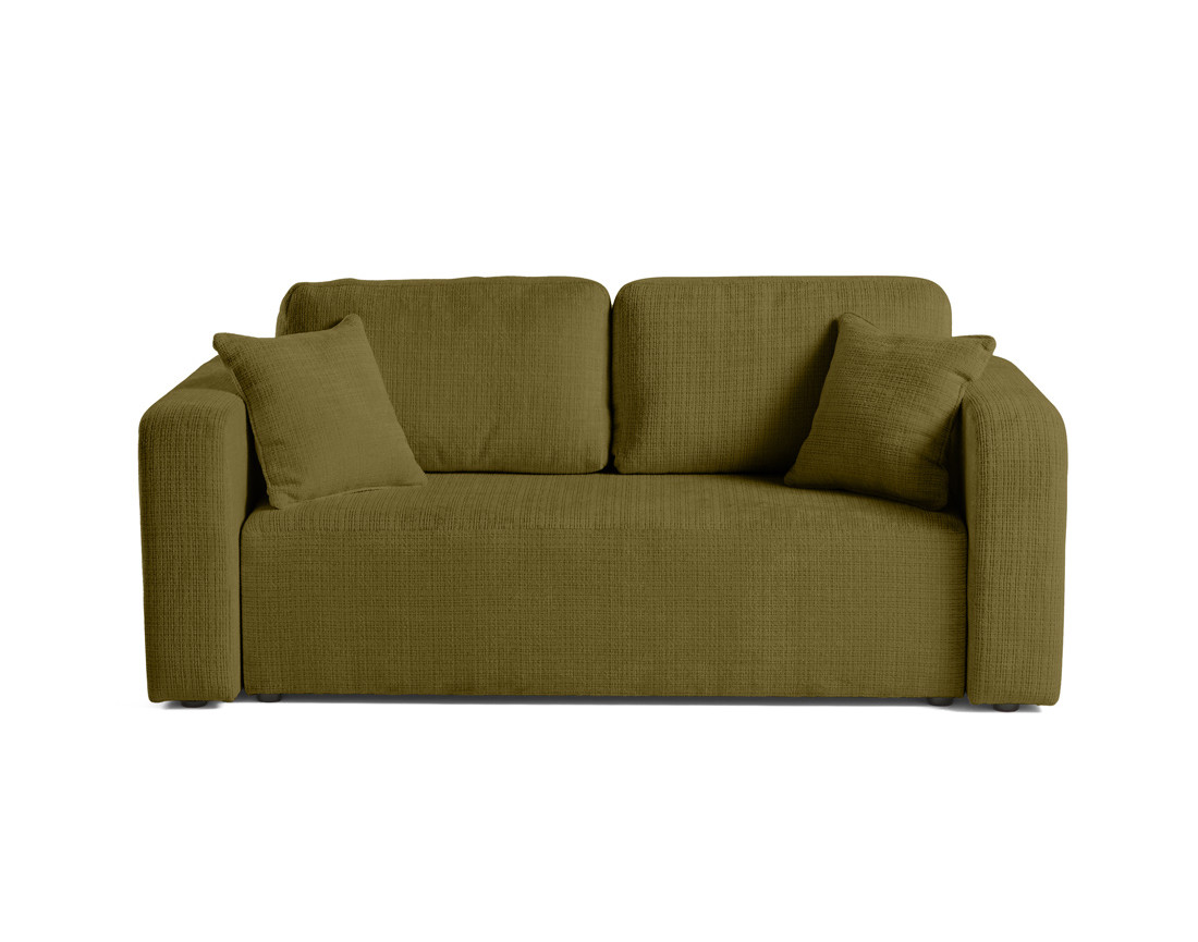 Canapé droit 2 places en velours texturé Miro