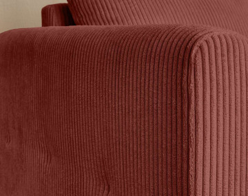 Fauteuil en velours côtelé Rune
