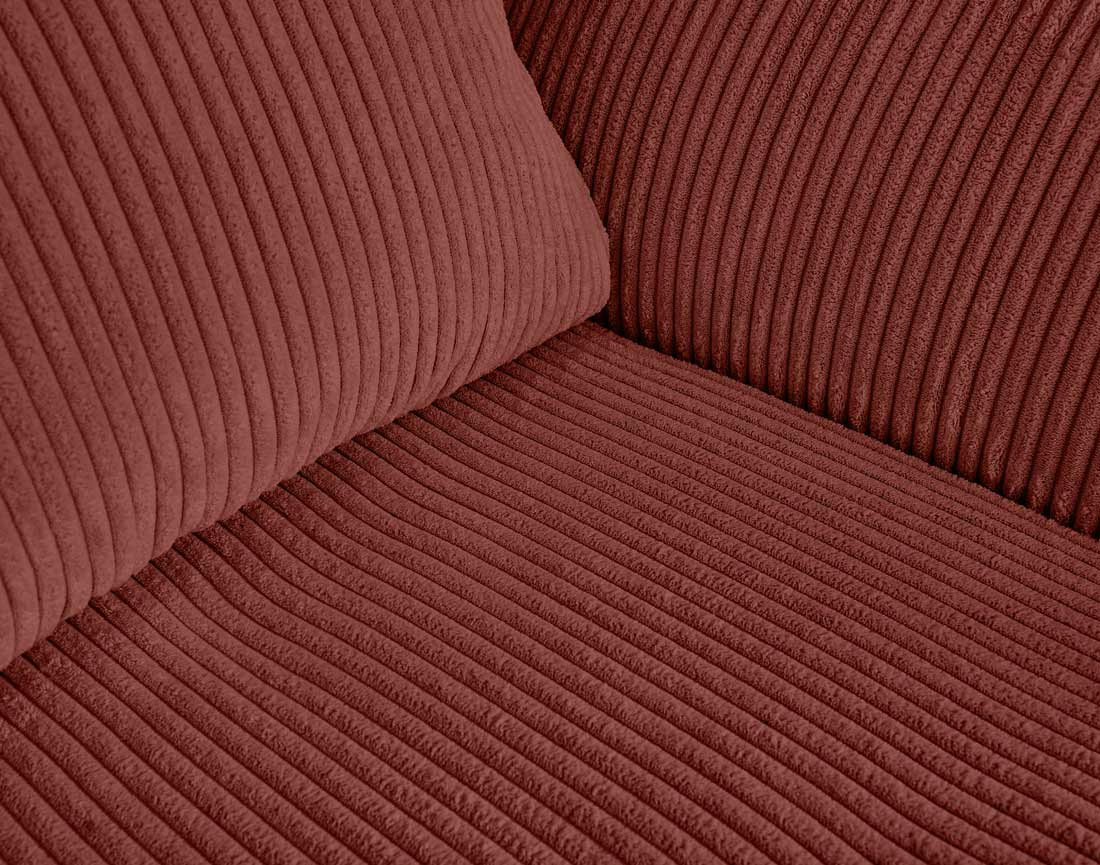 Canapé 3 places en velours côtelé Rune