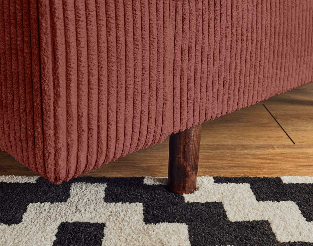 Canapé 3 places en velours côtelé Rune