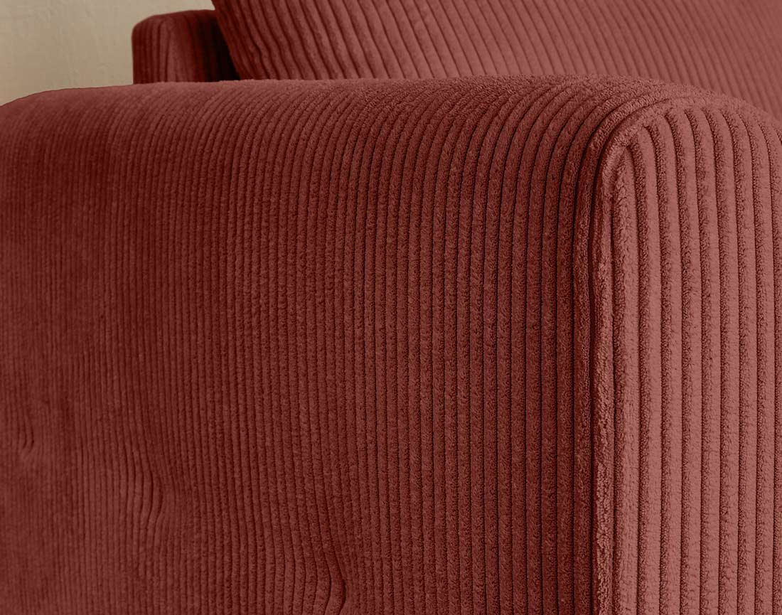 Canapé 3 places en velours côtelé Rune