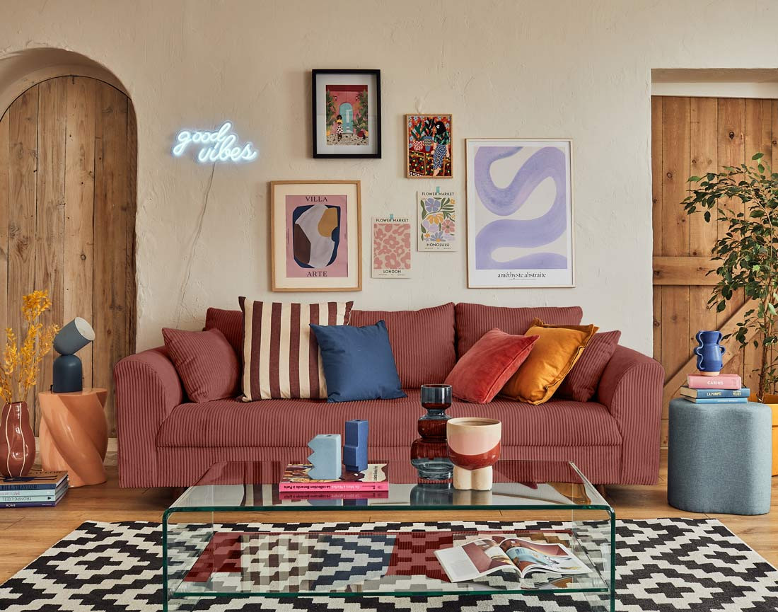 Thumbnail video of the produit Rune - canapé 3 places - en velours côtelé