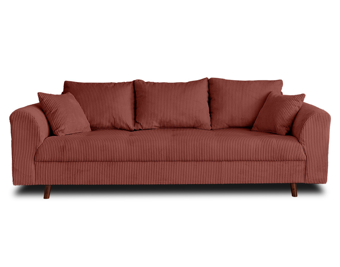 Canapé 3 places en velours côtelé Rune