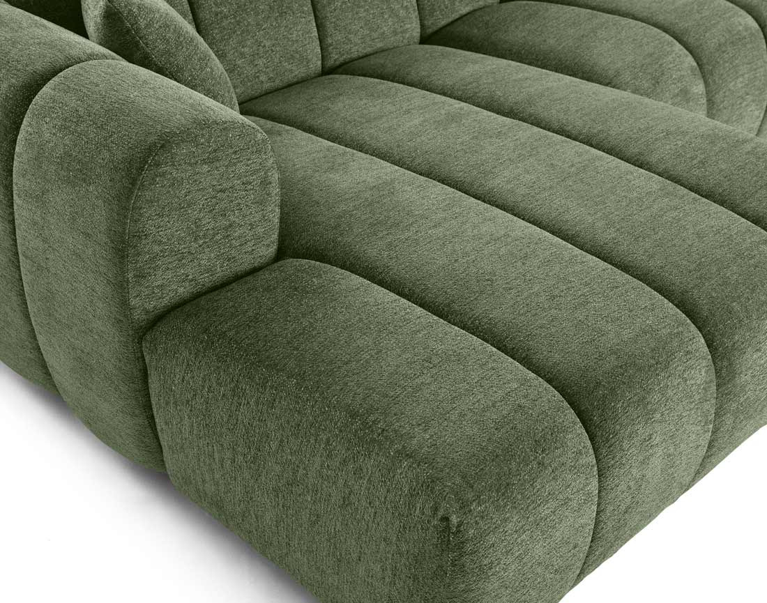 Canapé d'angle gauche 4 places en tissu texturé Curtis